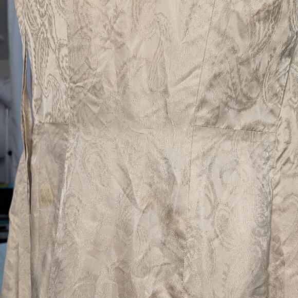 Vintage Lamb Shearling Coat in Sand – Minimalist A-Line Silhouette - Picture 13 of 14